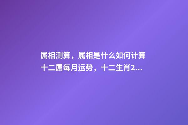 属相测算，属相是什么如何计算 十二属每月运势，十二生肖2021年运势及运程每月运程-第1张-观点-玄机派